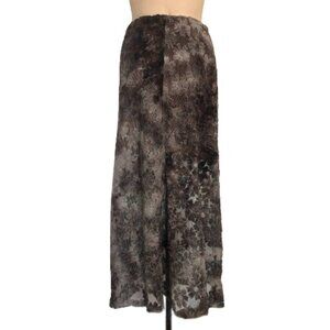 Vintage Y2K 90s minimalist grunge crochet lace mash floral  maxi skirt